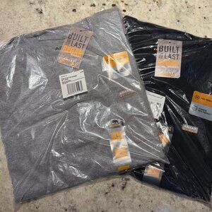 Ariat Rebar Cotton Strong T-Shirt, LARGE, Bundle of 2 -Heather Grey and Black